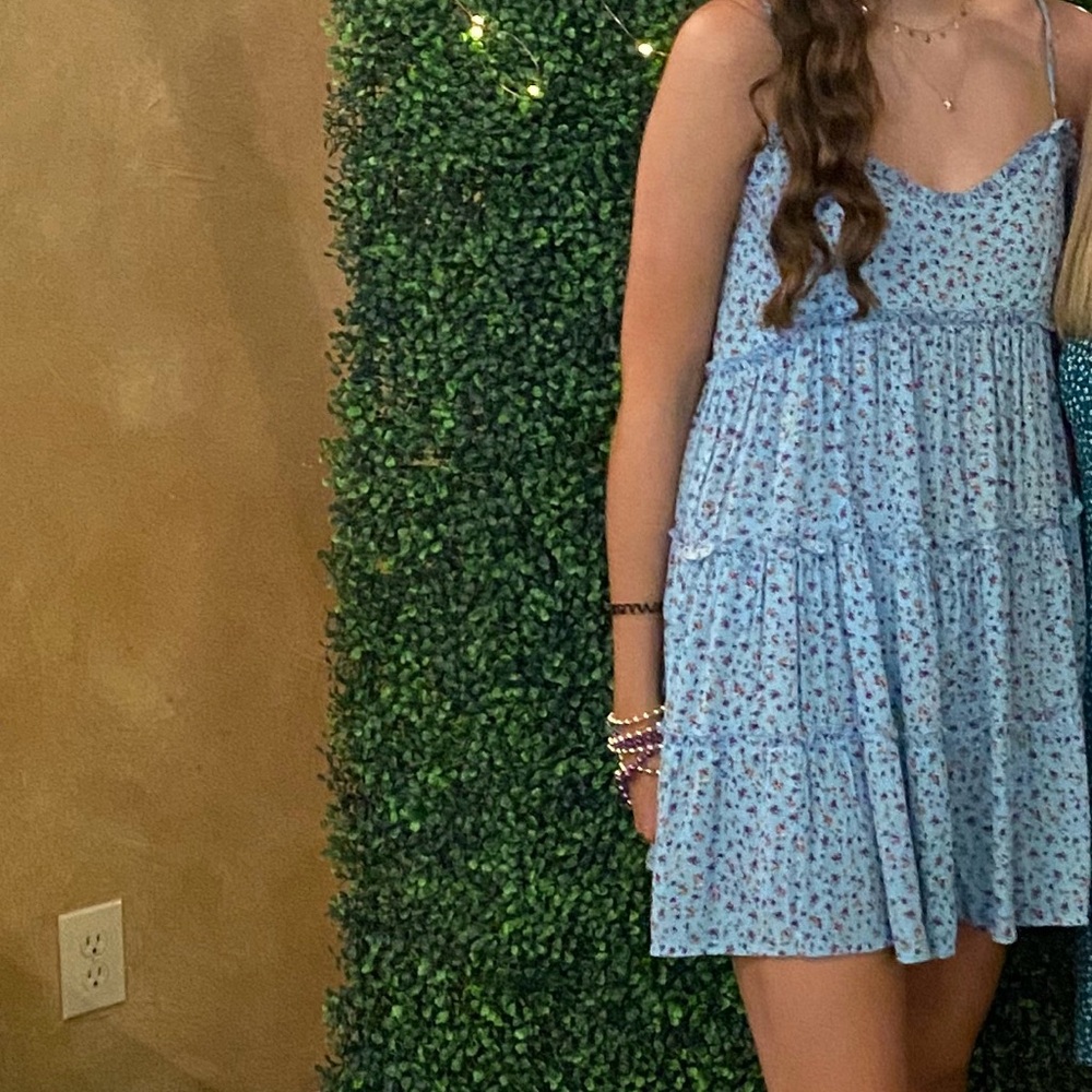 Blue Floral Dress - Picture 3 of 3